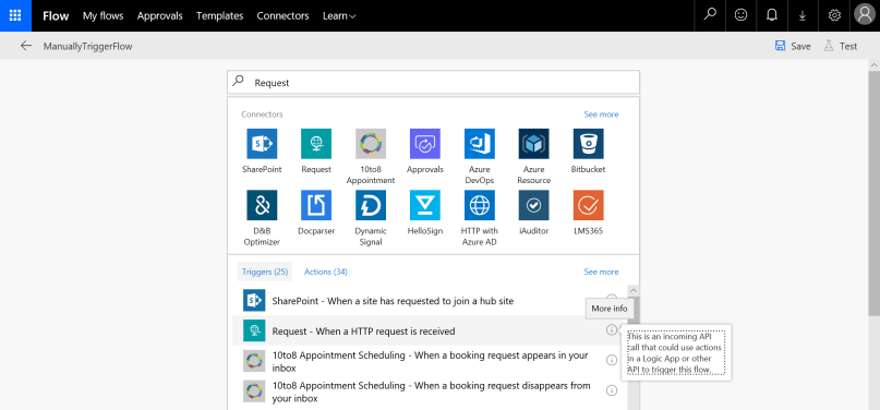 MS Flow Request Trigger