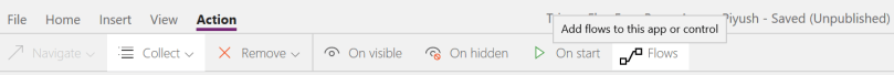 PowerApps: Insert Flows