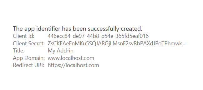 SharePoint Add-in Identifier