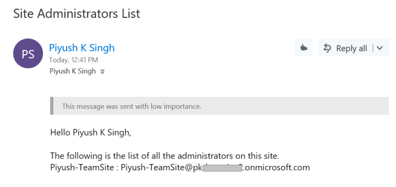 List of Site Collection Administrators