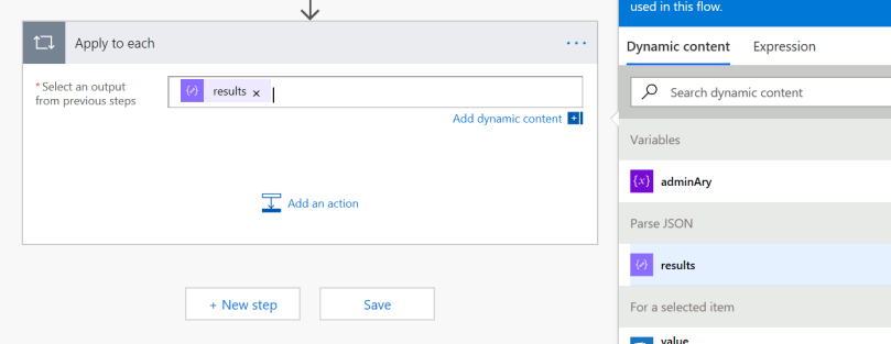 MS Flow: Apply to each